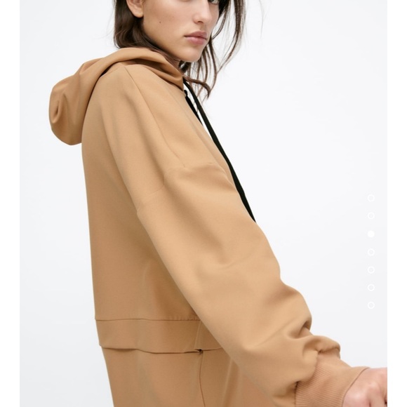 Zara OVERSIZED SWEATSHIRT JACKET - Picture 3 of 12